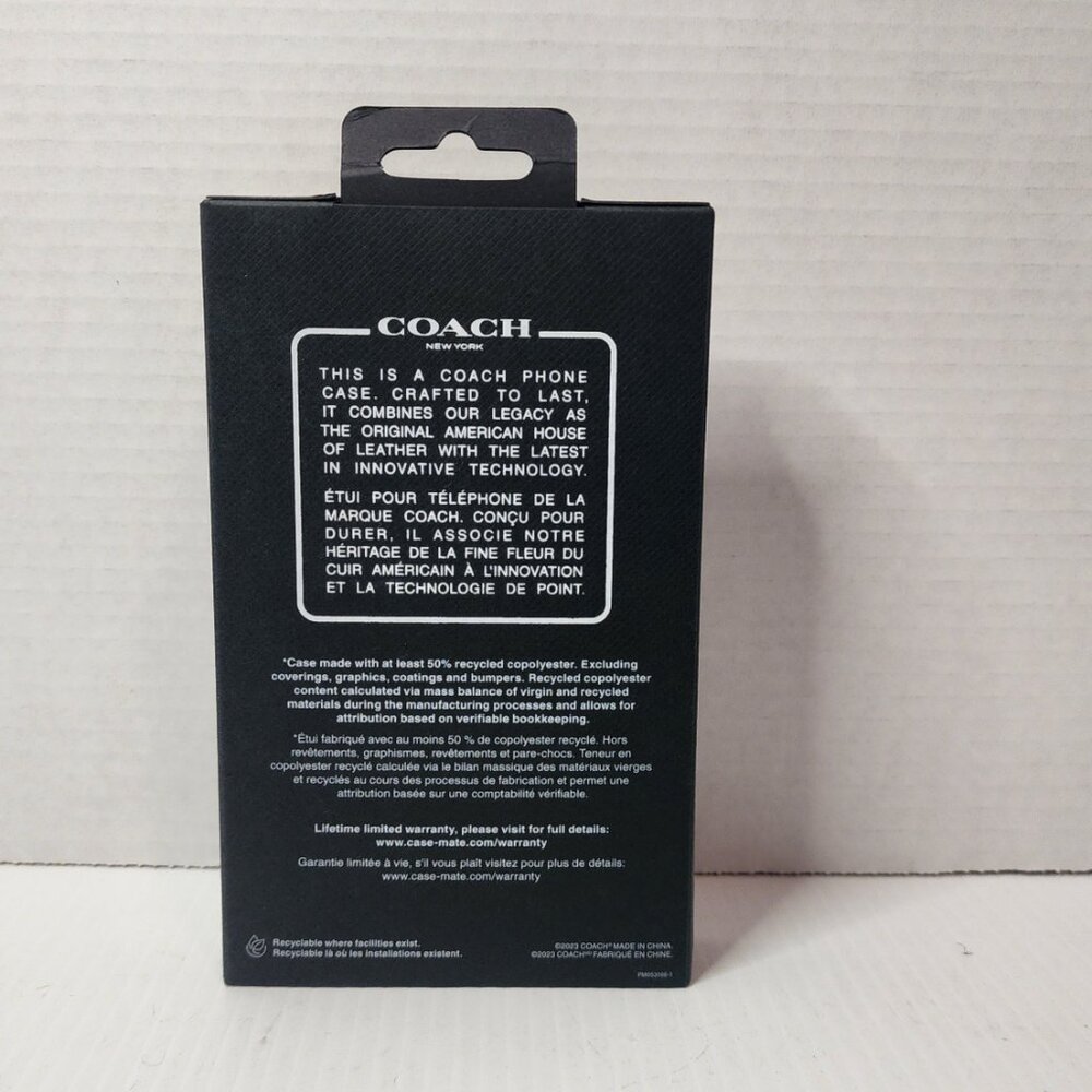 Two Coach iPhone 15 PRO Cases: Signature Folio + Slim Case Bundle Tan New ! - Picture 8 of 16